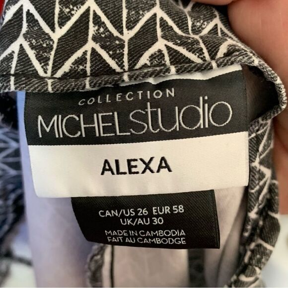 Michel Studio Black White Alexa Capri Pants - Picture 3 of 3